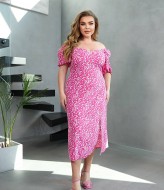 Платье летнее миди с разрезом на ноге BEL-139A18