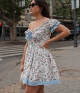 Короткое платье с пышной юбкой YM-5965A12