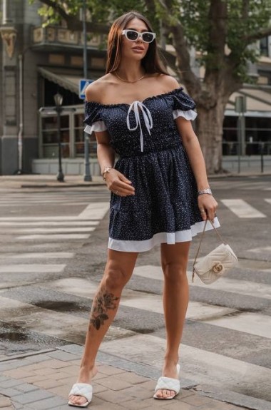 Короткое платье с пышной юбкой YM-5965A12