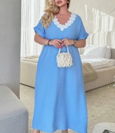 Длинное льняное платье OLI-003A650