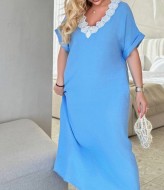 Длинное льняное платье OLI-003A650