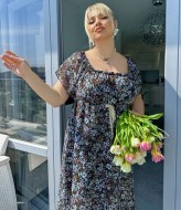 Красивое шифоновое платье  YM-5930A7