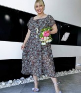 Красивое шифоновое платье  YM-5930A7 Красивое шифоновое платье  YM-5930A7