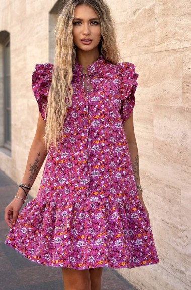 Платье с крылышками на плечах TS-415A410