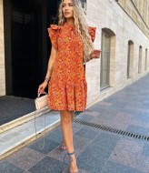 Платье с крылышками на плечах TS-415A410