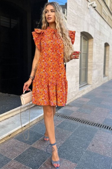 Платье с крылышками на плечах TS-415A410