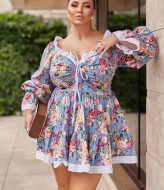 Яркое короткое платье YM-5959A18.50