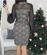 Платье с рукавами из сетки NJ-YBY-565A640