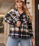 Теплая рубашка в клетку с капюшоном VLT-1588A650 Теплая рубашка в клетку с капюшоном VLT-1588A650