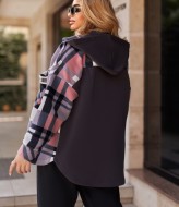 Теплая рубашка в клетку с капюшоном VLT-1588A650 Теплая рубашка в клетку с капюшоном VLT-1588A650