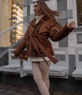 Женская дубленка косуха YM-5990A35