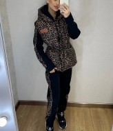 Женский спортивный костюм на флисе тройка VMS-0106A1400B1420