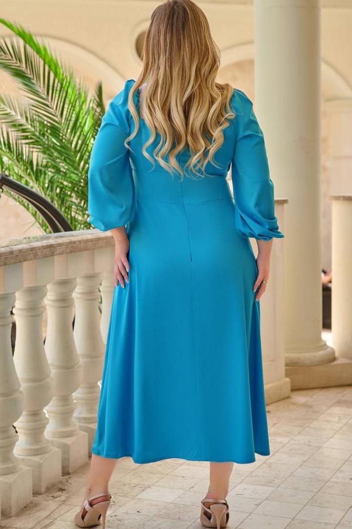 Платье с объемными рукавами миди NJ-EY-627A18B22