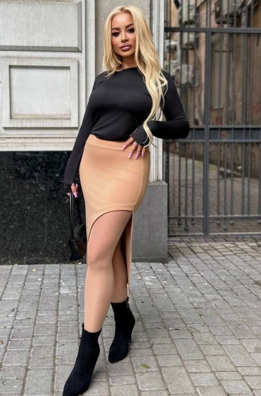 Юбка с оригинальным вырезом YS-2138A360B420 Юбка с оригинальным вырезом YS-2138A360B420