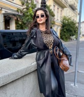 Тренч кожаный женский YM-7021A18B20