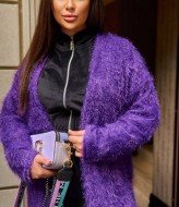 Длинный пушистый кардиган YM-0478A10.5B12