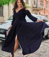 Длинное платье на запах YM-05636A14