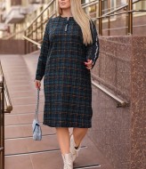 Теплое платье в клетку VLT-1600A780