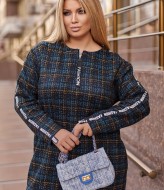 Теплое платье в клетку VLT-1600A780