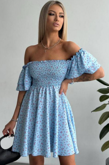 Платье с открытыми плечами NJ-FF-114A420