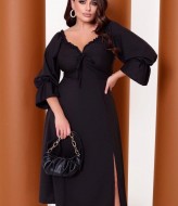 Однотонное платье миди YM-05565A11