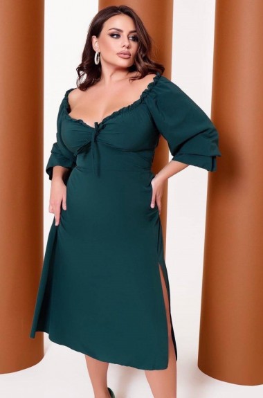 Однотонное платье миди YM-05565A11 Однотонное платье миди YM-05565A11