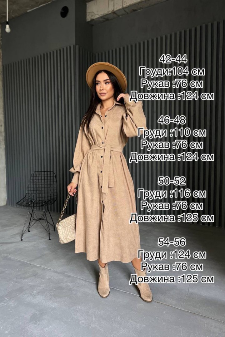 Стильна сукня  з вельвету IMMA-086A510