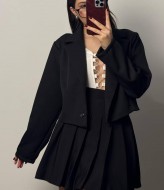 Черный укороченный пиджак  BRA-077A369