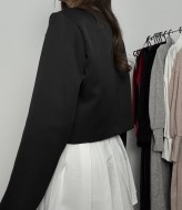 Черный укороченный пиджак  BRA-077A369