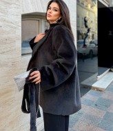 Женская короткая дубленка YM-8010A32