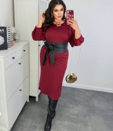 Платье с широким поясом YS-2021A550B610