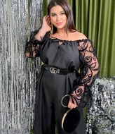 Комбінезон із ажурними рукавами YM-7042A16