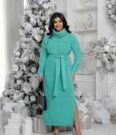 Теплое платье с поясом NJ-AD-7692.1A340