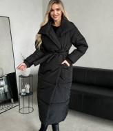 Зимнее пальто с поясом  ALP-1030A1150