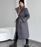 Зимнее пальто с поясом  ALP-1030A1150