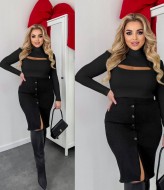 Лонгслив с вырезом на груди OLI-1428A450