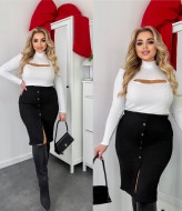 Лонгслив с вырезом на груди OLI-1428A450