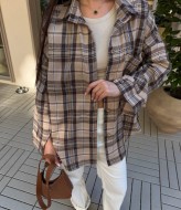 Женская фланелевая рубашка  ANB-459A450