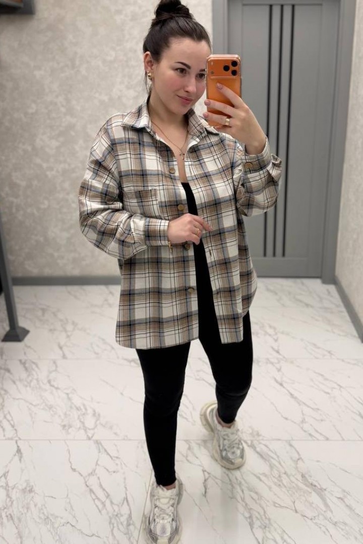 Женская фланелевая рубашка  ANB-535A480