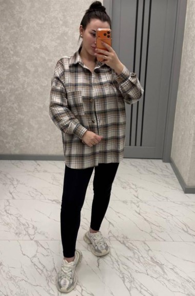 Женская фланелевая рубашка  ANB-535A480