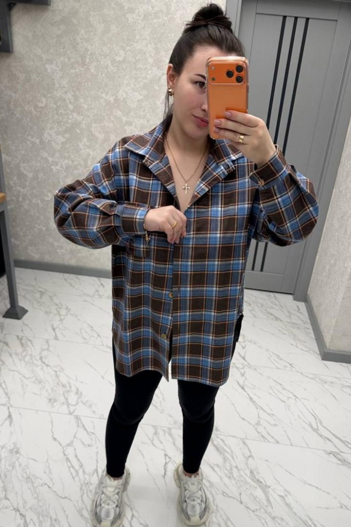 Женская фланелевая рубашка  ANB-535A480