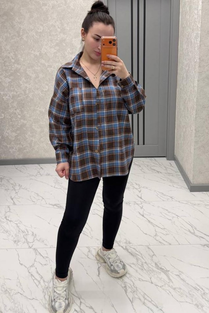 Женская фланелевая рубашка  ANB-535A480