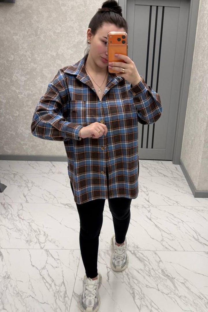 Женская фланелевая рубашка  ANB-535A480