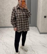 Женская фланелевая рубашка  ANB-535A480