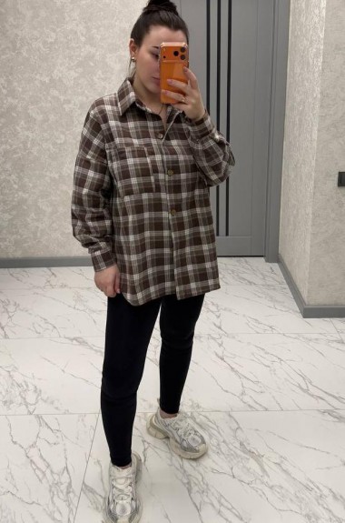 Женская фланелевая рубашка  ANB-535A480