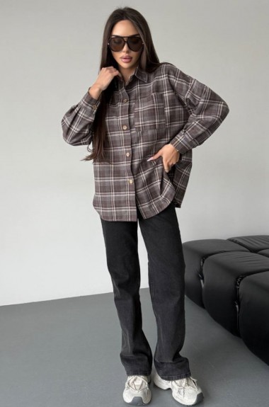 Женская фланелевая рубашка  ANB-535A480