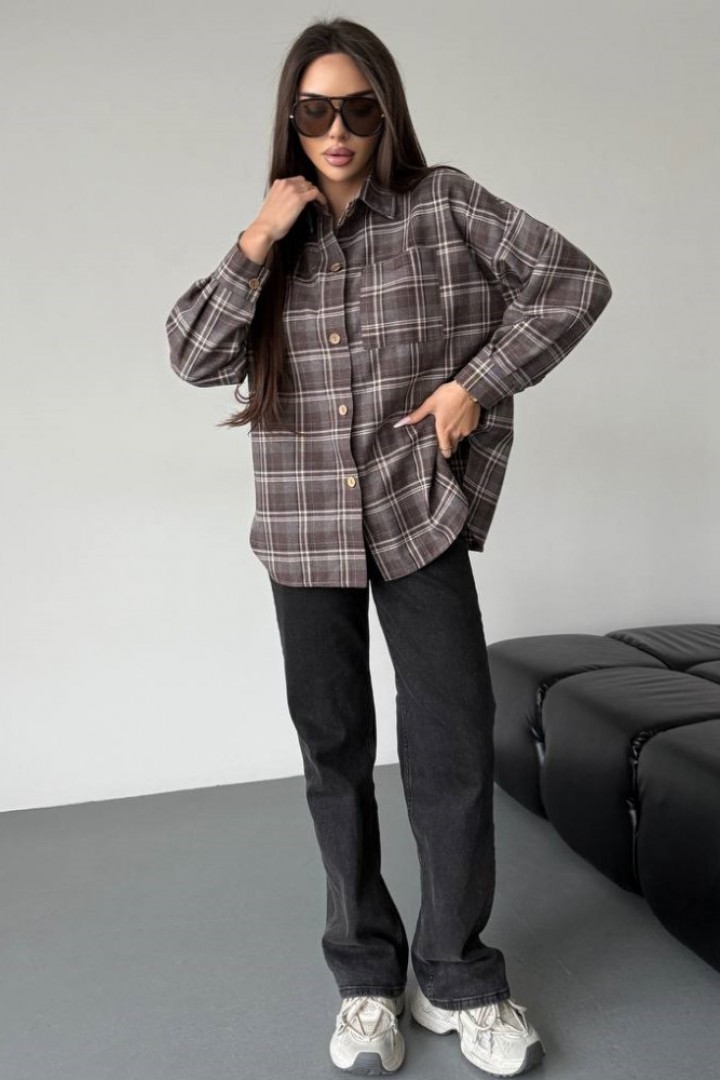 Женская фланелевая рубашка  ANB-535A480