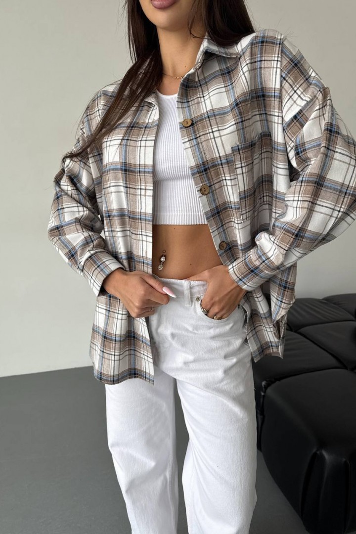 Женская фланелевая рубашка  ANB-535A480