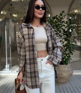 Женская фланелевая рубашка  ANB-459A450