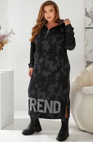 Платье худи на флисе MOV-5017A550 Платье худи на флисе MOV-5017A550